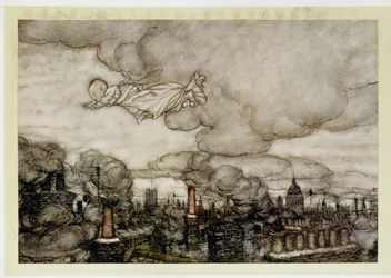 Peter Pan fliegt über London, Illustration aus 